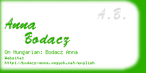 anna bodacz business card